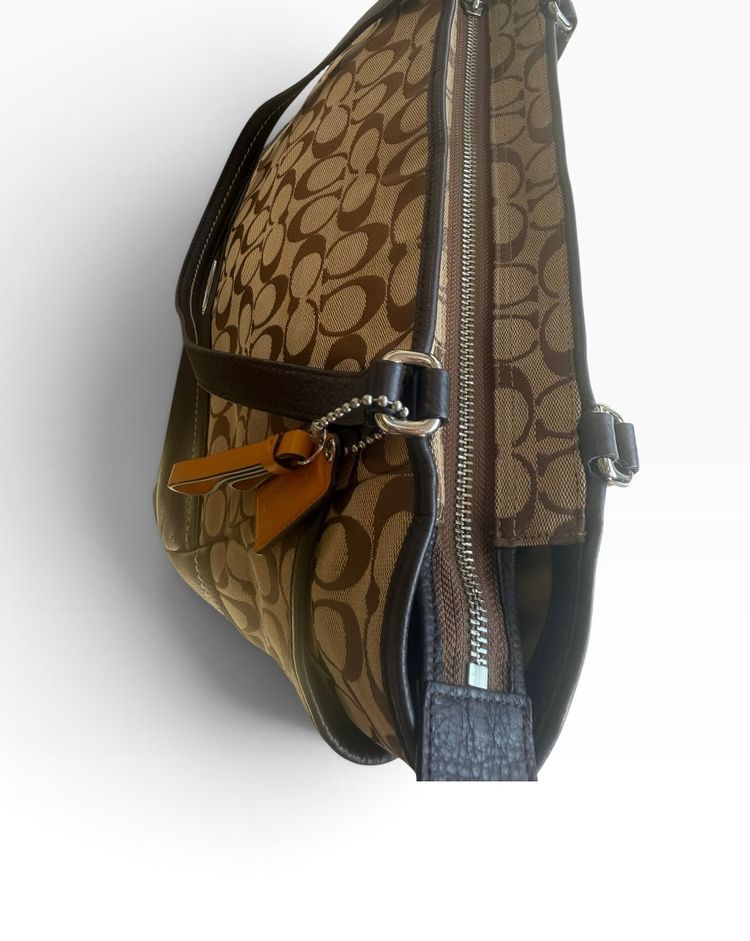 Coach Signature Jacquard Shoulder Tote Bag F23297 image 16