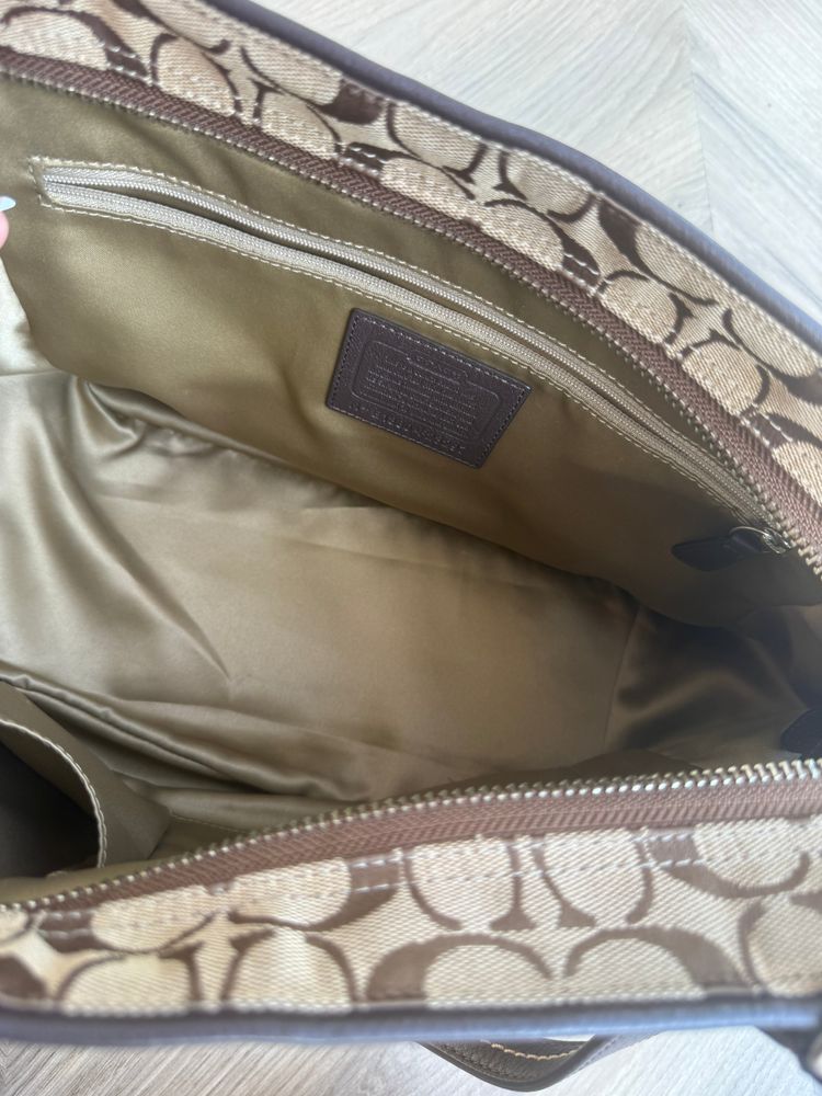 Coach Signature Jacquard Shoulder Tote Bag F23297 image 13