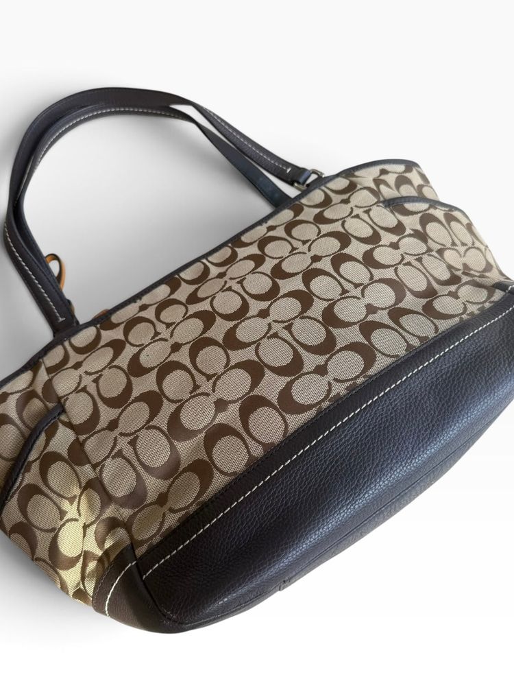 Coach Signature Jacquard Shoulder Tote Bag F23297 image 7