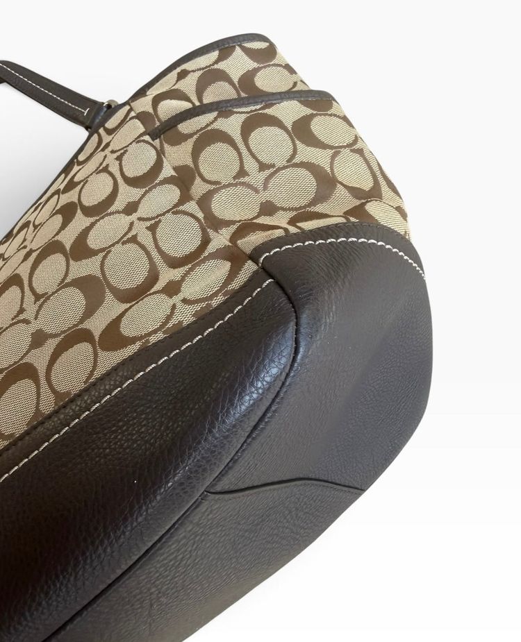 Coach Signature Jacquard Shoulder Tote Bag F23297 image 6