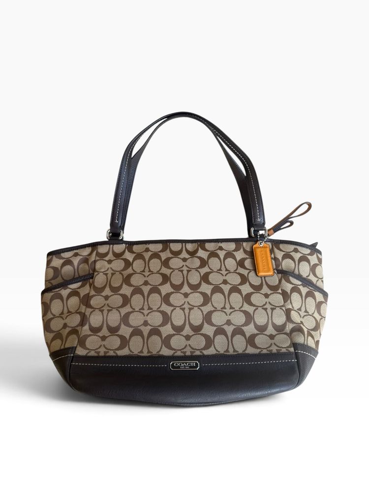 Coach Signature Jacquard Shoulder Tote Bag F23297 image 20