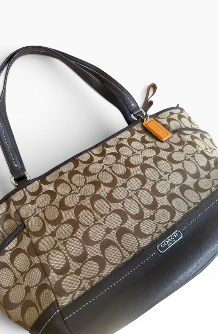 Coach Signature Jacquard Shoulder Tote Bag F23297 image 2