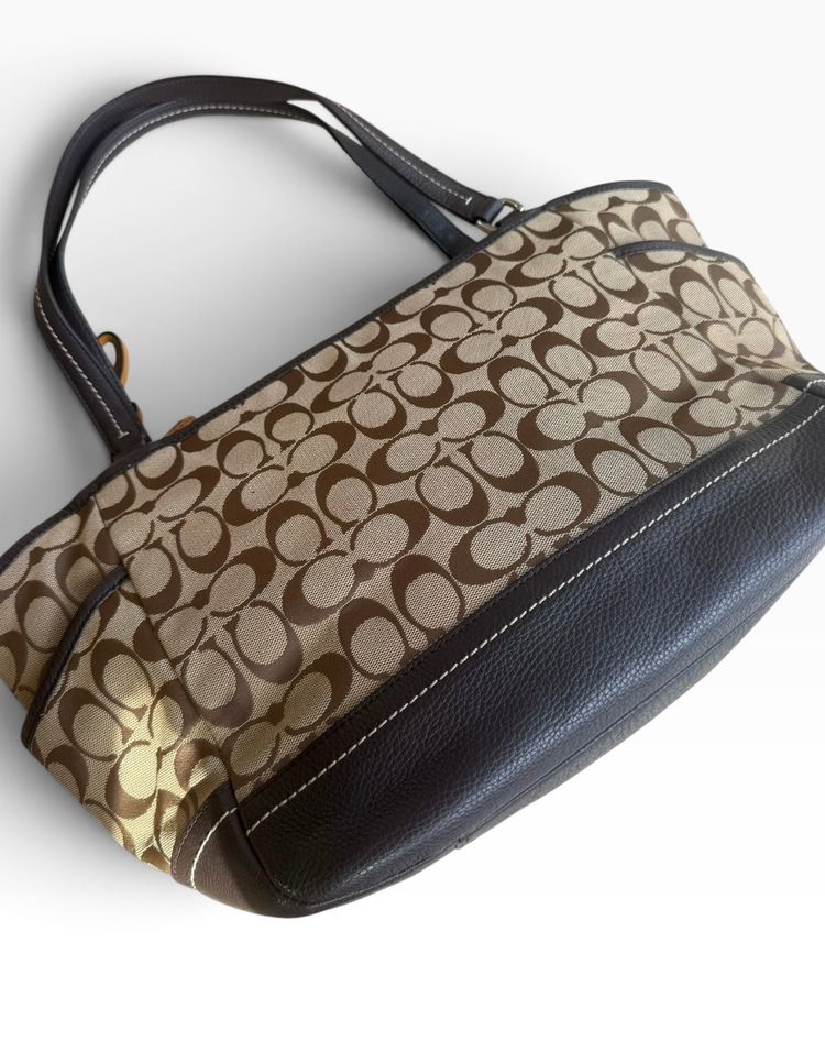 Coach Signature Jacquard Shoulder Tote Bag F23297 image 11
