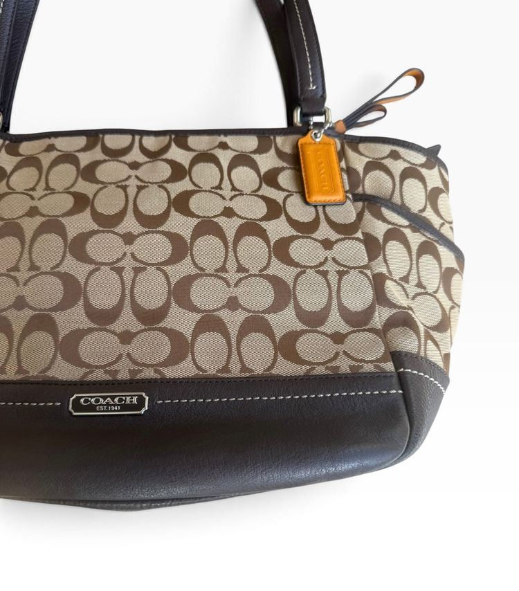 Coach Signature Jacquard Shoulder Tote Bag F23297 image 4