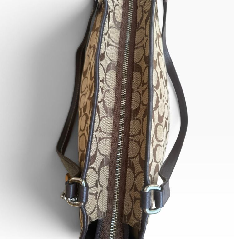 Coach Signature Jacquard Shoulder Tote Bag F23297 image 8
