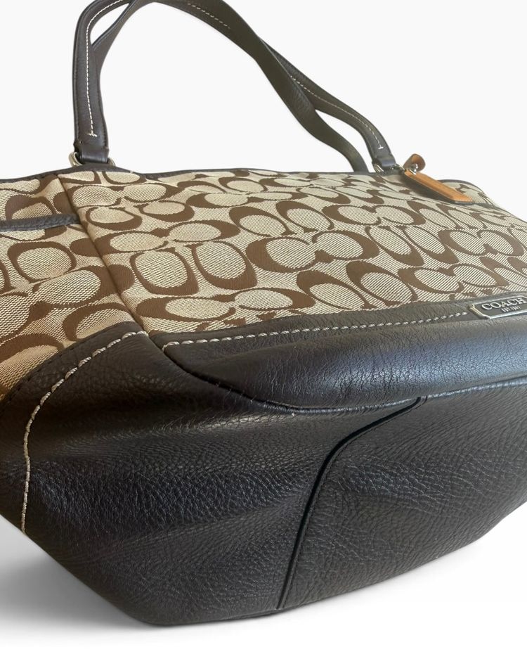 Coach Signature Jacquard Shoulder Tote Bag F23297 image 15