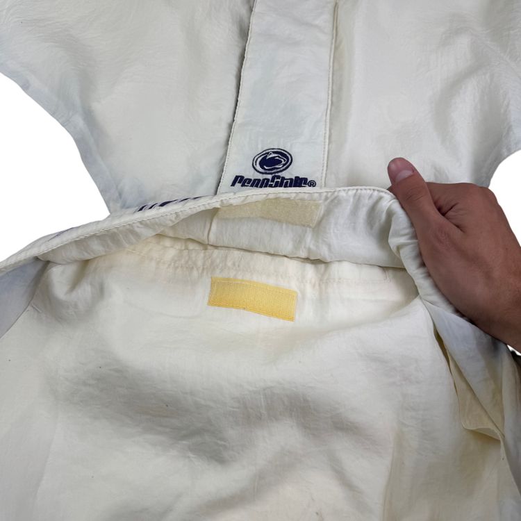 Vintage 90's Starter Penn State Pullover Pro Sport Jacket White Navy image 5