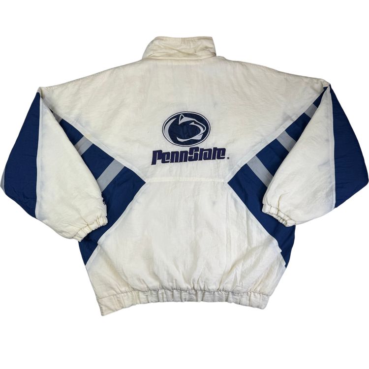 Vintage 90's Starter Penn State Pullover Pro Sport Jacket White Navy image 12