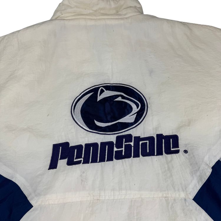 Vintage 90's Starter Penn State Pullover Pro Sport Jacket White Navy image 6