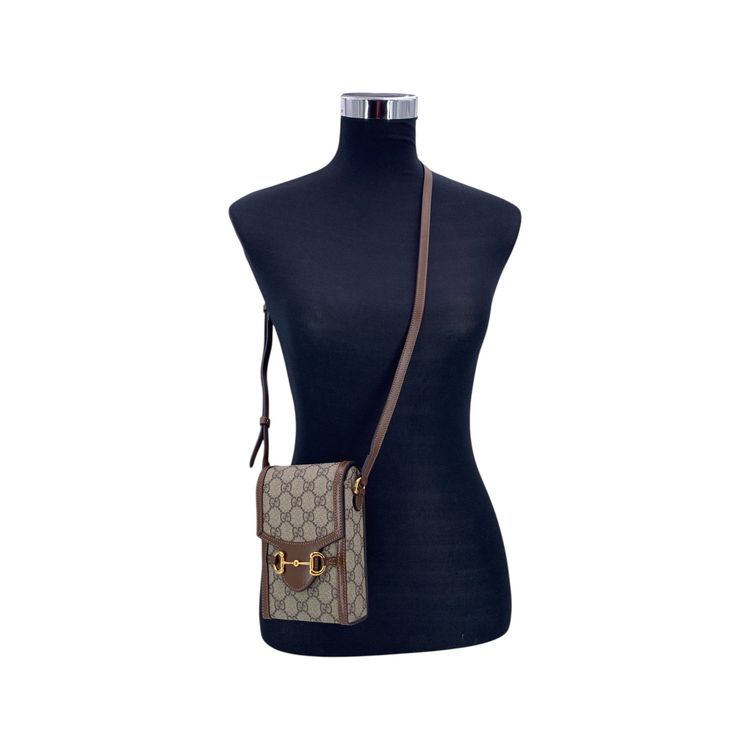Immagine di Gucci Cloth Crossbody Bag Horsebit 1955 Rectangular 3