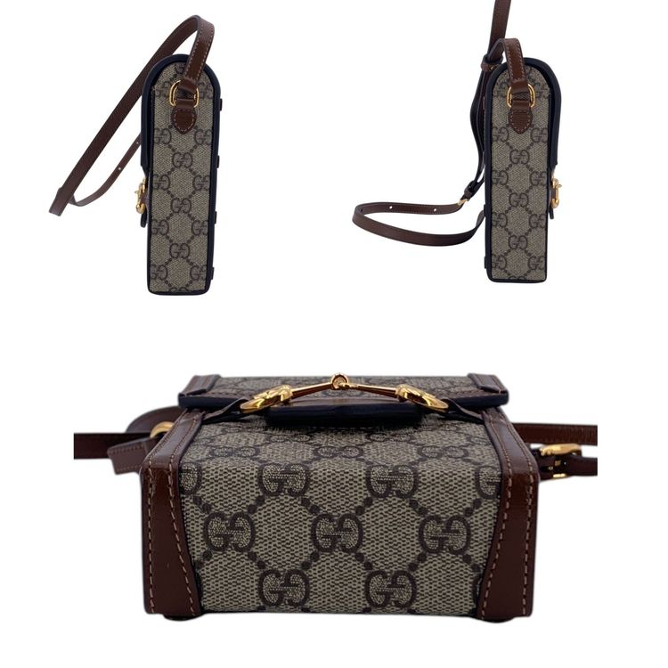 Immagine di Gucci Cloth Crossbody Bag Horsebit 1955 Rectangular 5