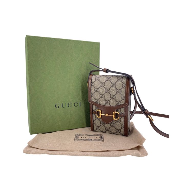 Immagine di Gucci Cloth Crossbody Bag Horsebit 1955 Rectangular 4