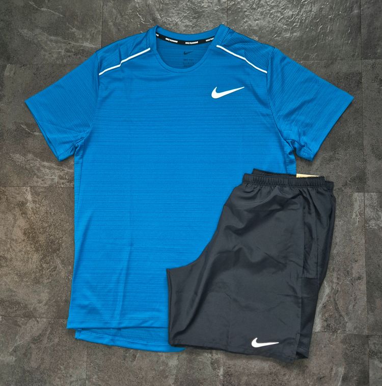 Nike Green Abyss T-Shirt And Black Shorts Set
