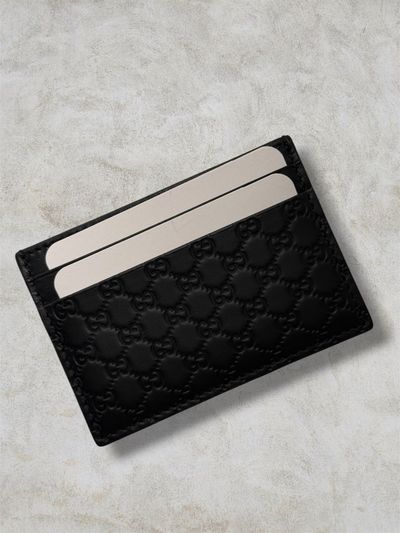 Black Embossed Card Holder