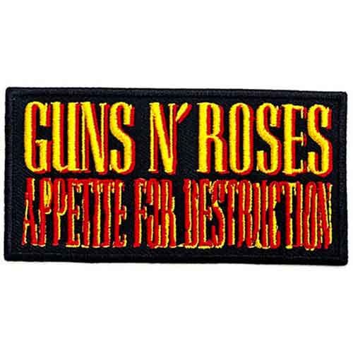 Guns N Roses Patch Appetite For Destruction Band Logo new Official Black