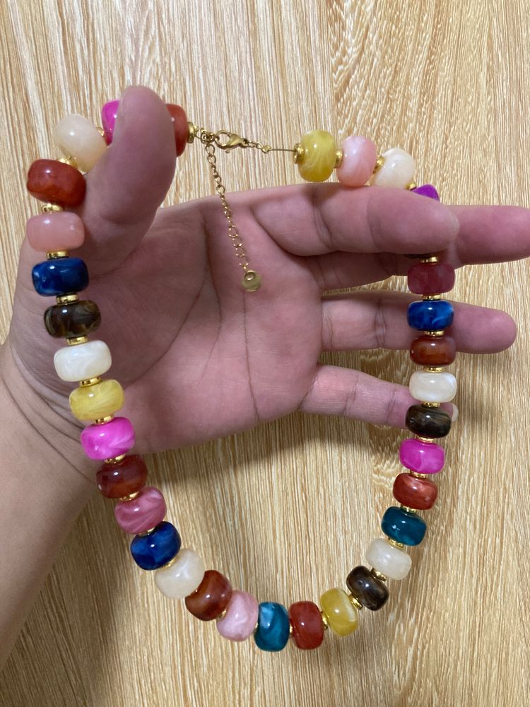 Anthropologie Multicolor Beaded Necklace product image