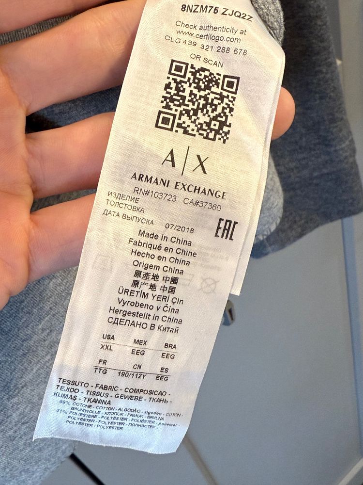 Armani Exchange Hooded Zip-Up Sweatshirt imagen 5