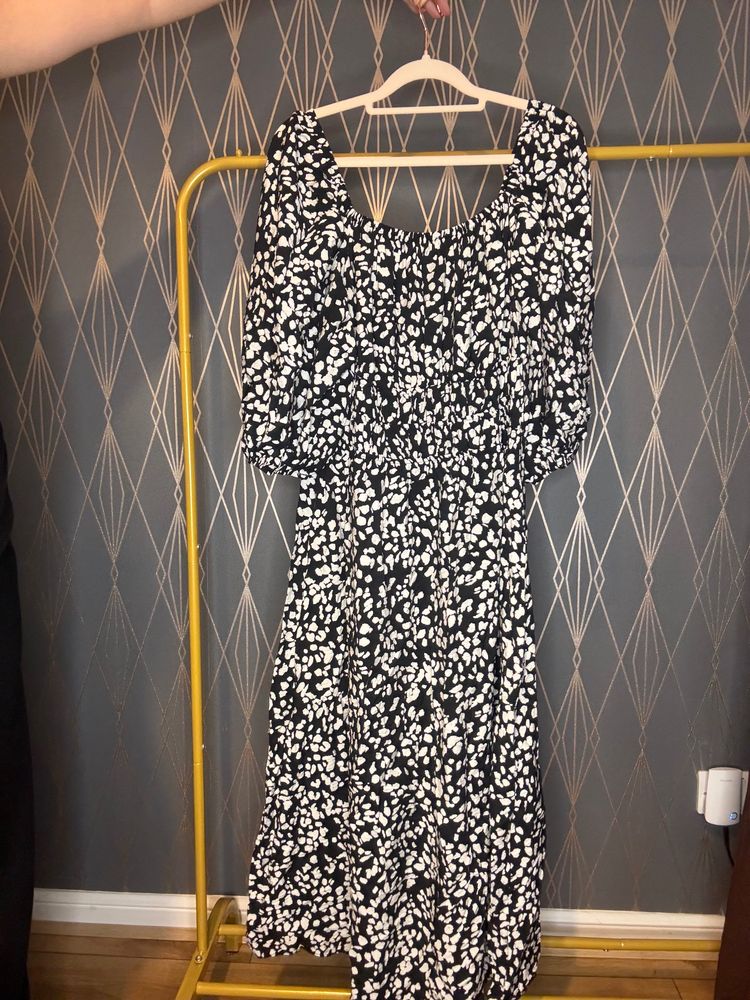 George Black And White Floral Dress product image