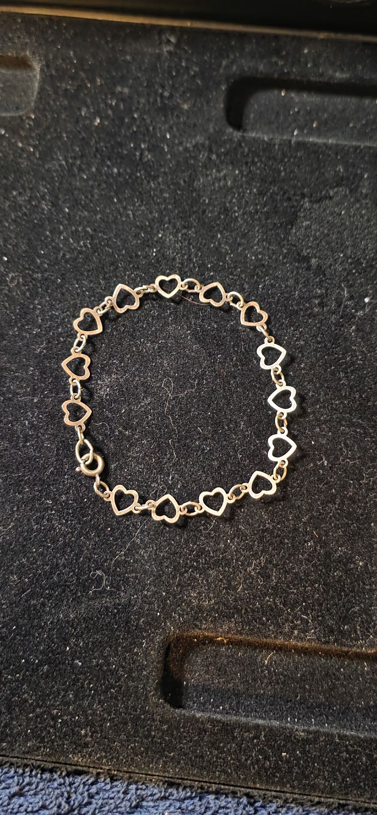 £15). 925 sterling silver Heart-Shaped Linked Bracelet