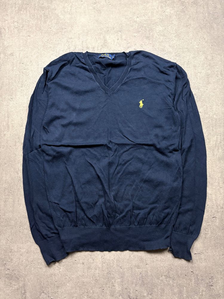 Polo Polo Ralph Lauren Navy Blue V-Neck Sweater product image