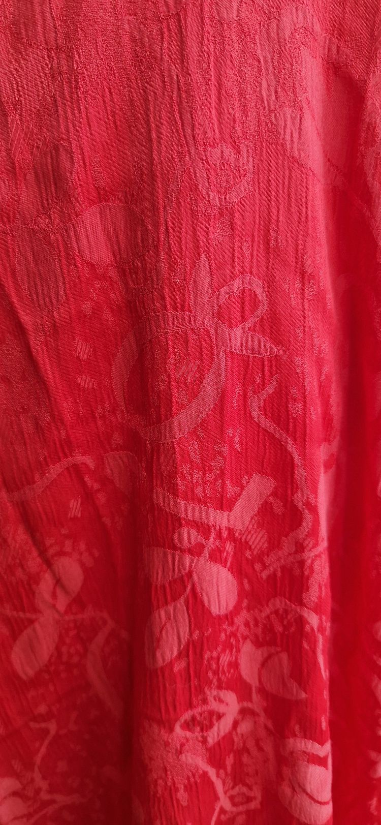 Red Textured Long Sleeve jumpsuit  image 8
