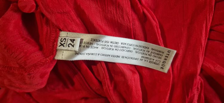 Red Textured Long Sleeve jumpsuit  image 5