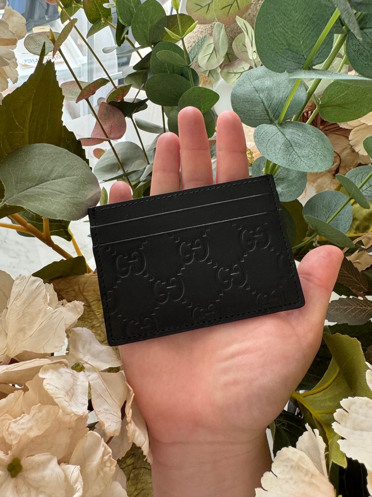 Gucci ‘Black GG Embossed’ Card Holder NO BOX *Authentic*  2
