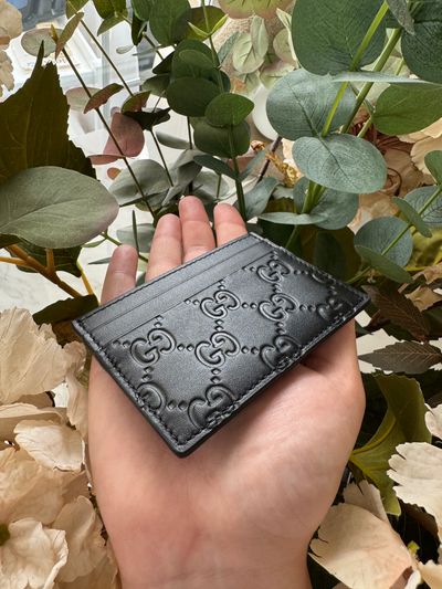 Gucci ‘Black GG Embossed’ Card Holder NO BOX *Authentic*