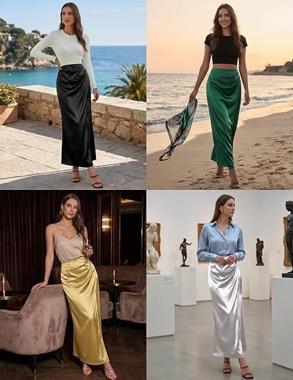 Immagine di Satin Maxi Skirt 4