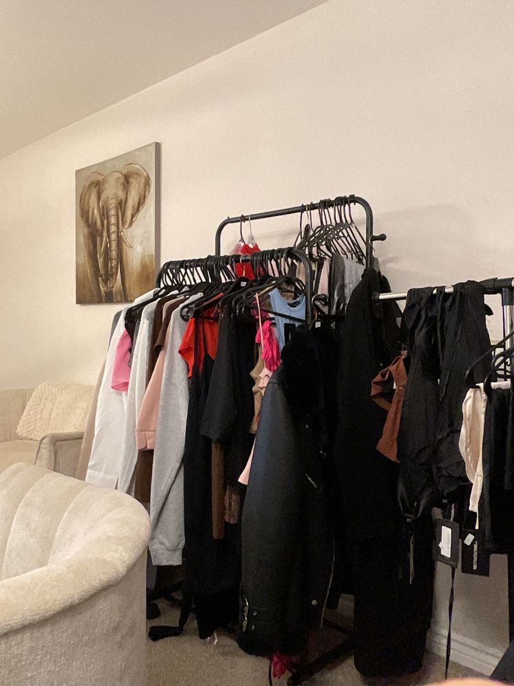 Clothing Rack With Assorted Garments