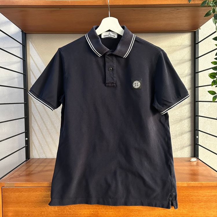 Stone Island Polo Shirt | Navy | Medium P2P 19.5 image 1