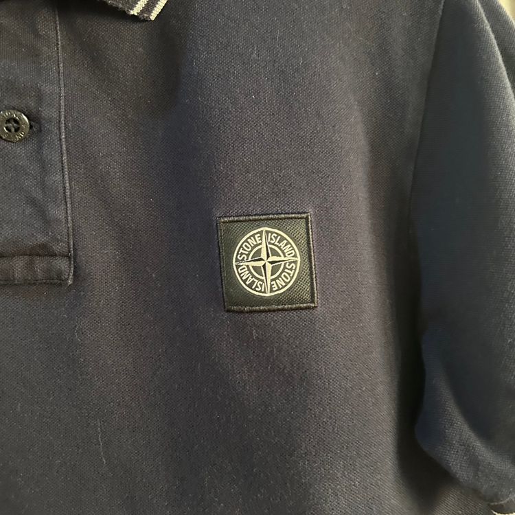 Stone Island Polo Shirt | Navy | Medium P2P 19.5 image 5