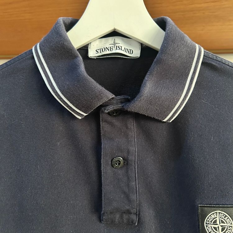 Stone Island Polo Shirt | Navy | Medium P2P 19.5 image 8