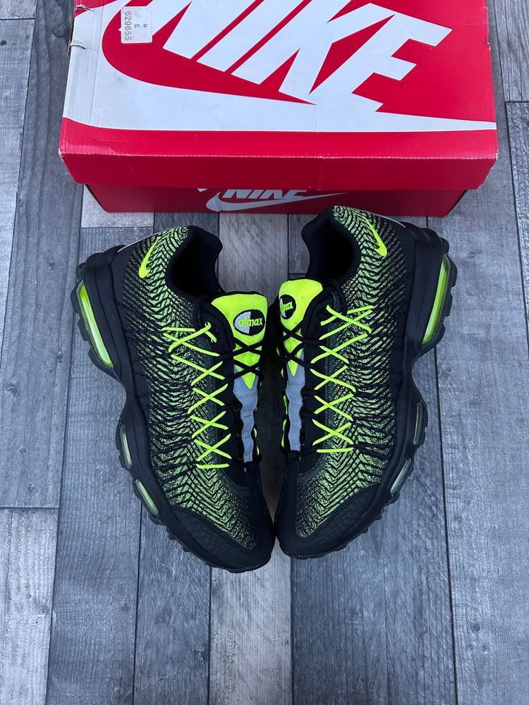 Nike Air Max 95 Ultra JCRD Trainers - ‘Black Neon Volt’ - Size UK 9.5 (2015) 6