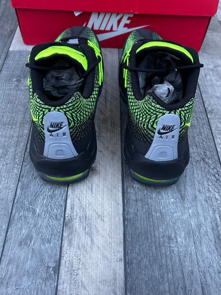 Nike Air Max 95 Ultra JCRD Trainers - ‘Black Neon Volt’ - Size UK 9.5 (2015) 9