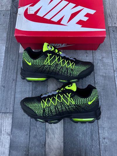 Nike Air Max 95 Ultra JCRD Trainers - ‘Black Neon Volt’ - Size UK 9.5 (2015)