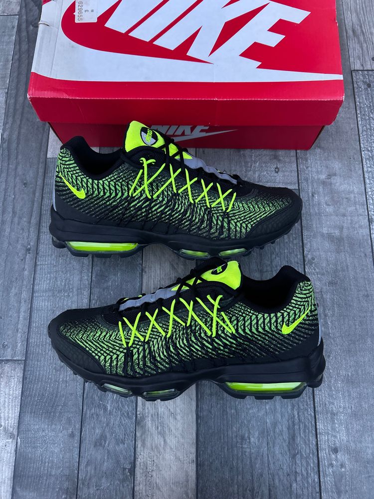 Nike Air Max 95 Ultra JCRD Trainers - ‘Black Neon Volt’ - Size UK 9.5 (2015) 2