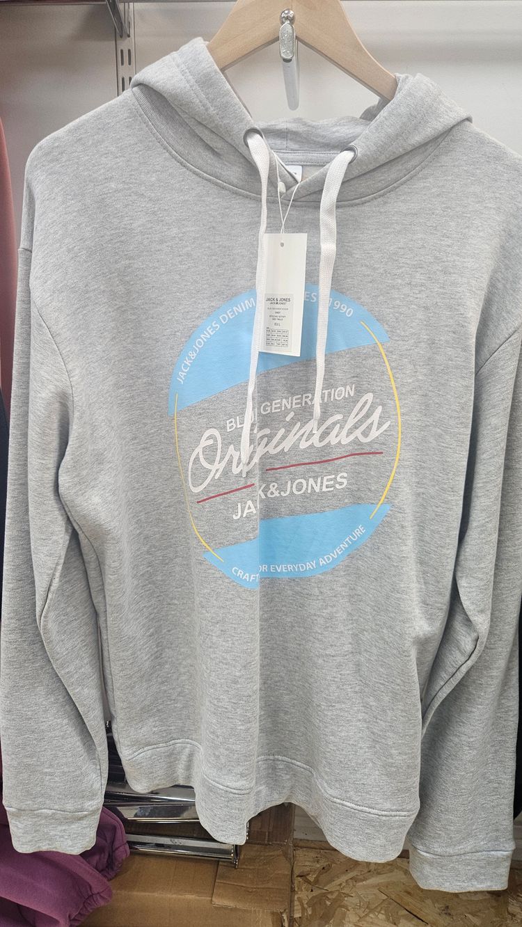 Jack & Jones Grey Hoodie size Large image 1