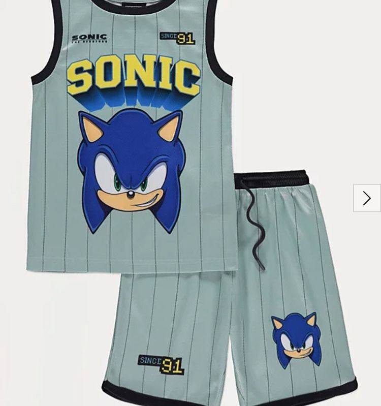 Sonic Sleeveless Top And Shorts Set imagen 1