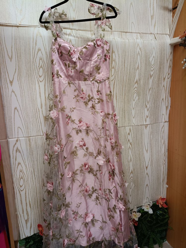 Pink Floral Dress image 3