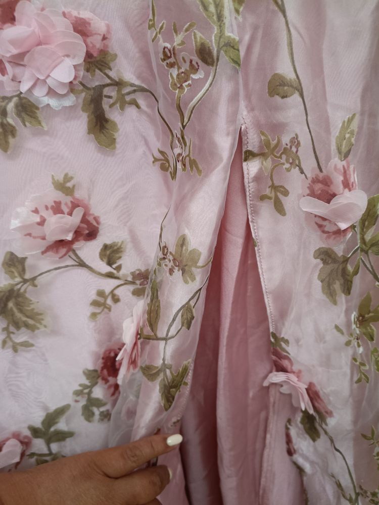 Pink Floral Dress image 7