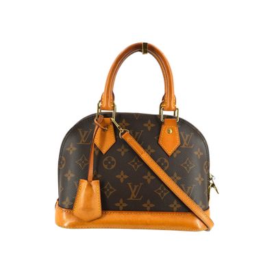 Borsa Louis Vuitton Alma BB in tela Monogram marrone