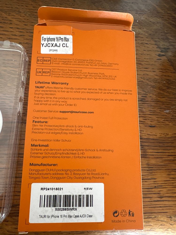 Tauri Clear Phone Case for  iPhone 16 pro max  2