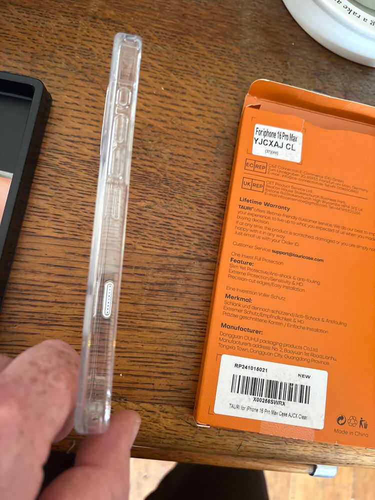 Tauri Clear Phone Case for  iPhone 16 pro max  5
