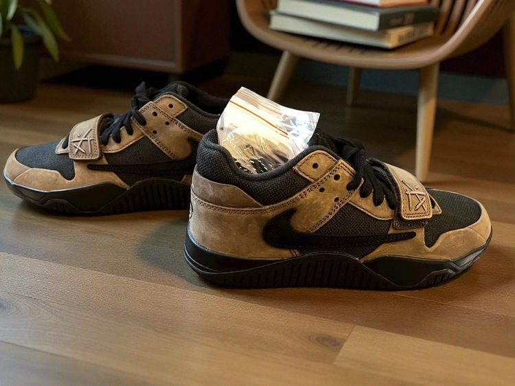 black and brown sneakers