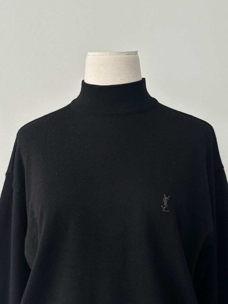 Immagine di Yves Saint Laurent 1990s Pure Wool High Neck Knit Jumper - M 6