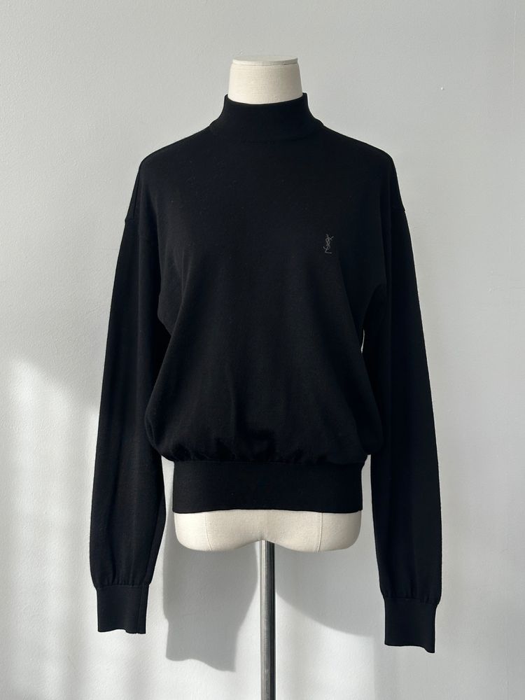 Immagine di Yves Saint Laurent 1990s Pure Wool High Neck Knit Jumper - M 1