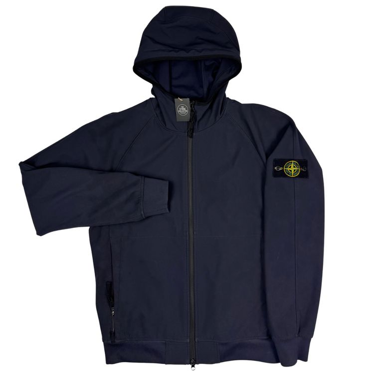 Chaqueta Stone Island Light Soft Shell-R e.dye Technology In Recycled Polyester azul marino - talla M image 1