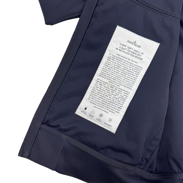 Chaqueta Stone Island Light Soft Shell-R e.dye Technology In Recycled Polyester azul marino - talla M image 5