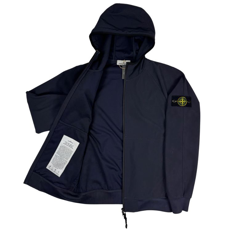Chaqueta Stone Island Light Soft Shell-R e.dye Technology In Recycled Polyester azul marino - talla M image 3